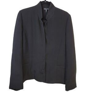 Eileen Fisher Jacket Women's S Black Silk Blend Gauzy Magnet Close Minimalist